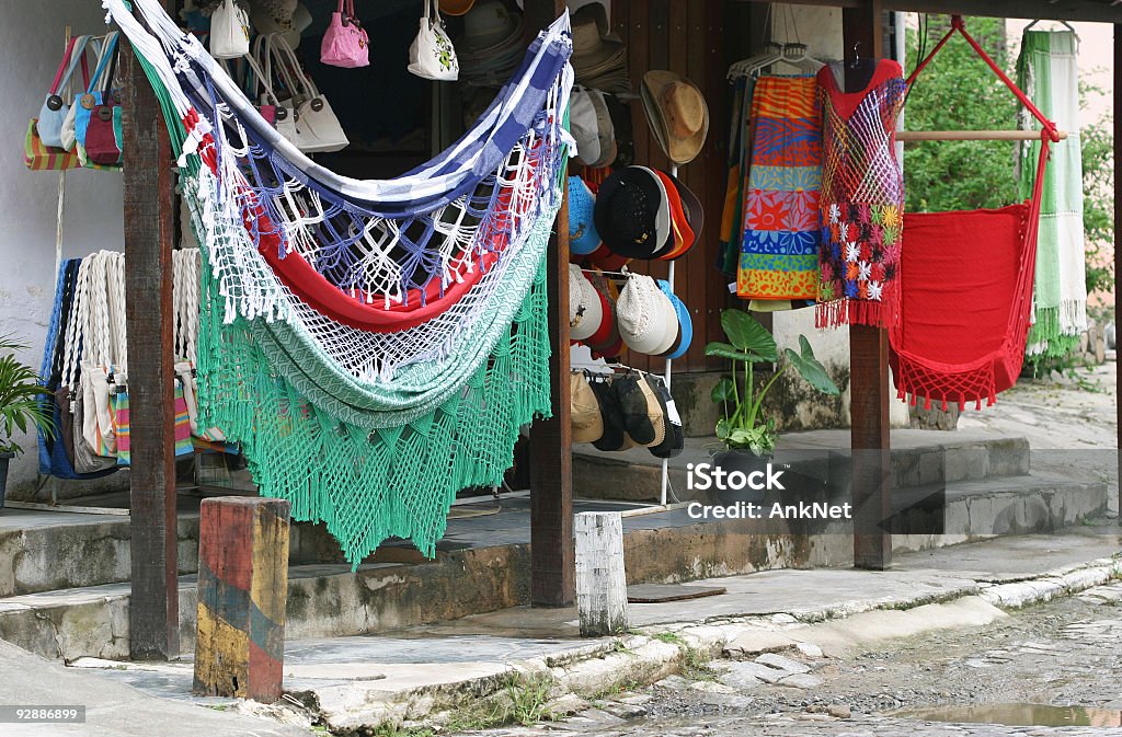 Street shop in Buzios, Brazil  Clothing Store Stock Photo