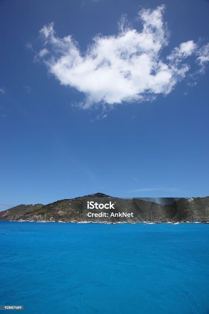 Due tonalità di blu: Cielo vs oceano - Foto stock royalty-free di Acqua