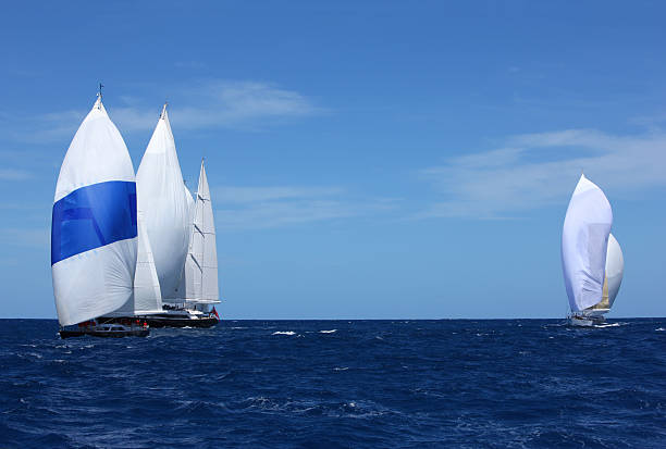 istock Racing yachts with spinnakers. 92887622