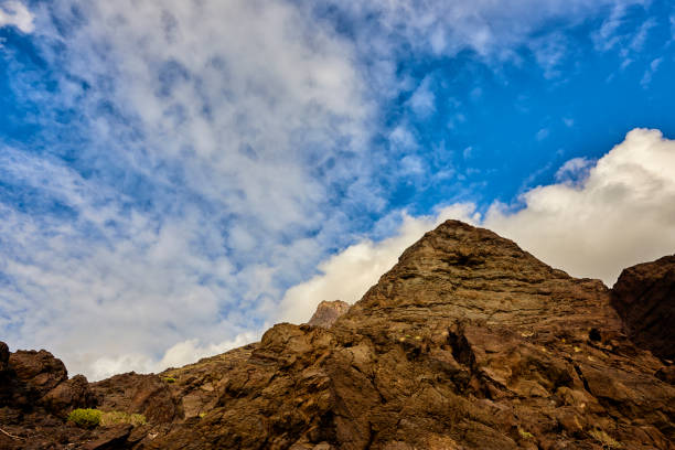 volcanic mountains background in Grand Canary.