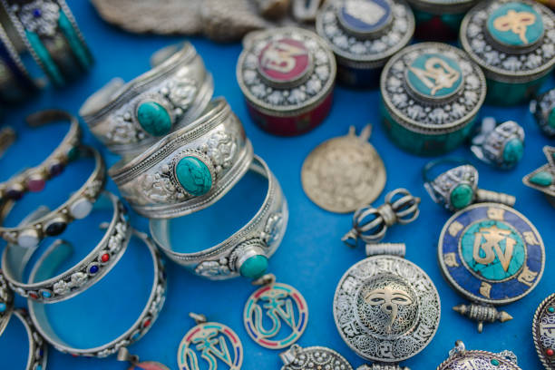 Souvenir shop in Kathmandu Souvenir shop in Kathmandu, Nepal. thamel stock pictures, royalty-free photos & images