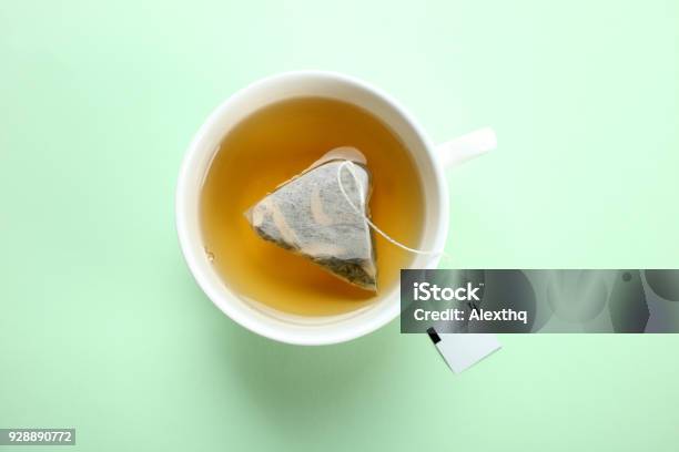 Té Verde Foto de stock y más banco de imágenes de Té - Bebida caliente - Té - Bebida caliente, Taza, Bolsa de té