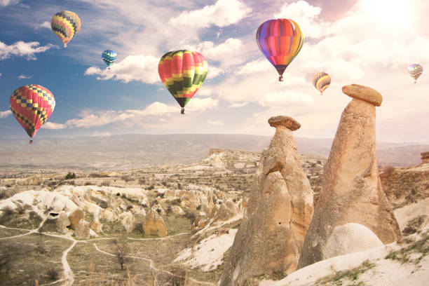 istock Cappadocia Ballon tour view sun and sky 928894474