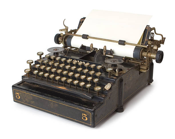 istock A old antique typewriter with blank paper 92889868