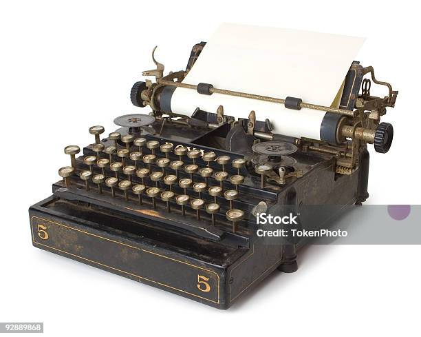 Antiguidade Escrever - Fotografias de stock e mais imagens de Máquina de Escrever - Máquina de Escrever, Antigo, Estilo retro