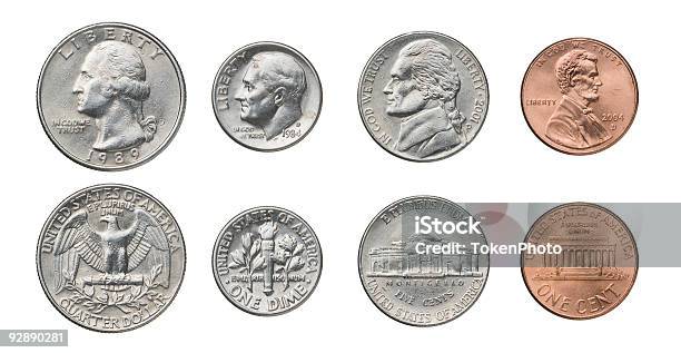 Us Coins Stock Photo - Download Image Now - Coin, Quarter, US Penny