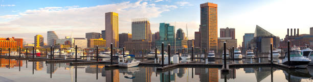 istock Downtown city skyline, Inner Harbor and marina in Baltimore 928902880