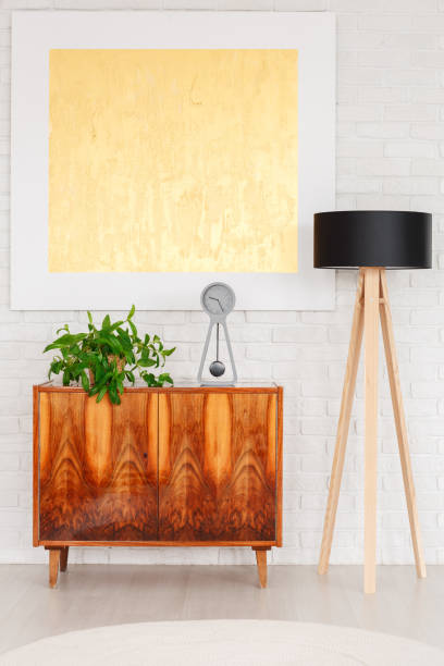 istock Retro living room with cabinet 928905754
