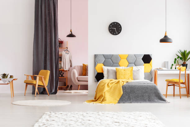 istock Bedroom with pink dressing room 928905758