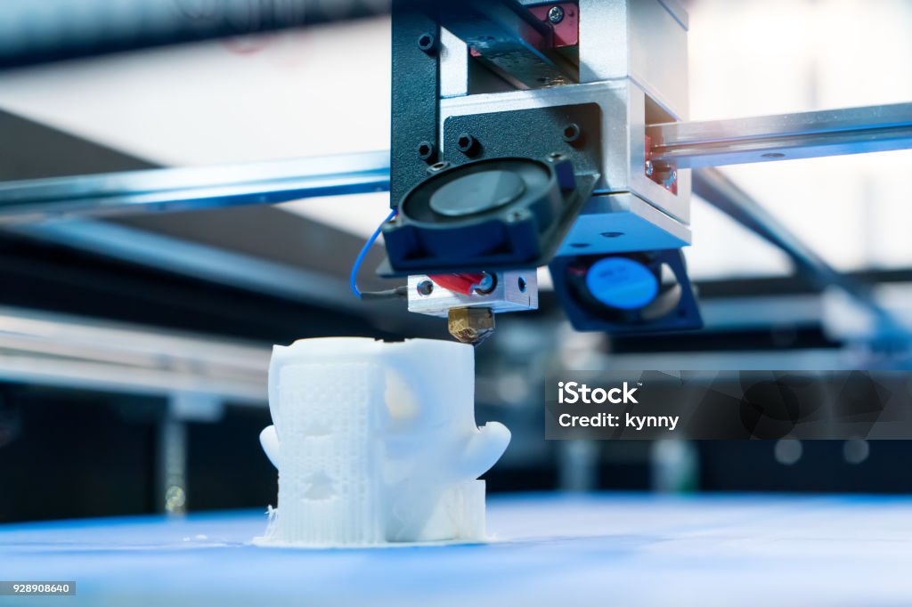 3 D máquina de impresión - Foto de stock de Impresión en 3D libre de derechos