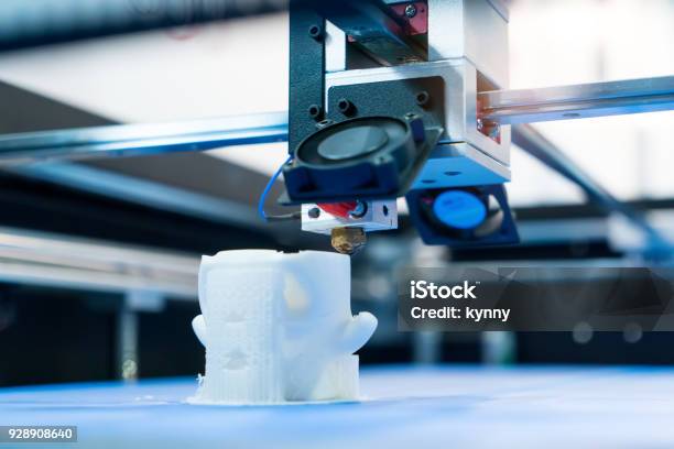 3 D Máquina De Impresión Foto de stock y más banco de imágenes de Impresión en 3D - Impresión en 3D, Automatizado, Calor