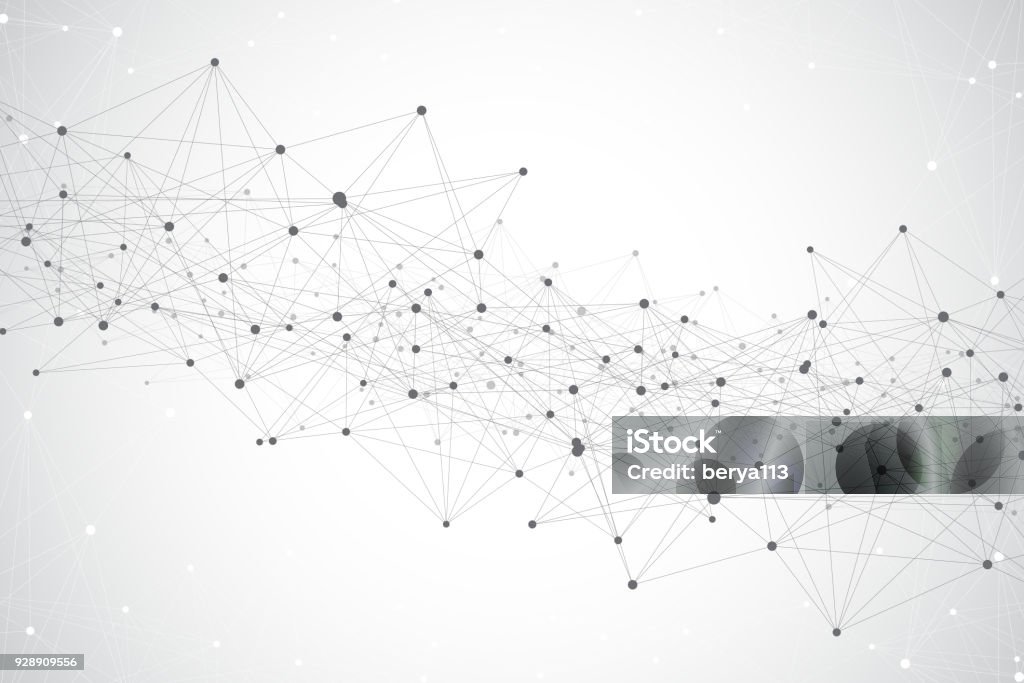 Geometric graphic background molecule and communication. Big data complex with compounds. Perspective backdrop. Minimal array. Digital data visualization. Scientific cybernetic vector illustration Connection stock vector