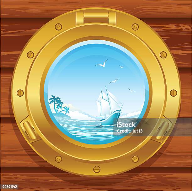 Vetores de Porthole e mais imagens de Antigo - Antigo, Barco a Vela, Bronze - Descrição de Cor