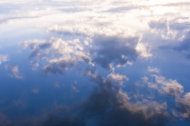 Flowing water surface in closeup