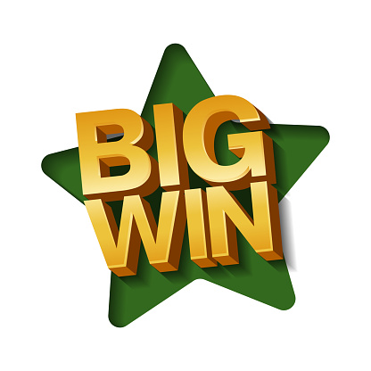 Big Win banner for online casino, poker, roulette, slot machines, card games. Vector illustration