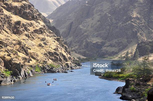 People Rafting Along Hells Canyon Stock Photo - Download Image Now - White Water Rafting, Hells Canyon, Oregon - US State