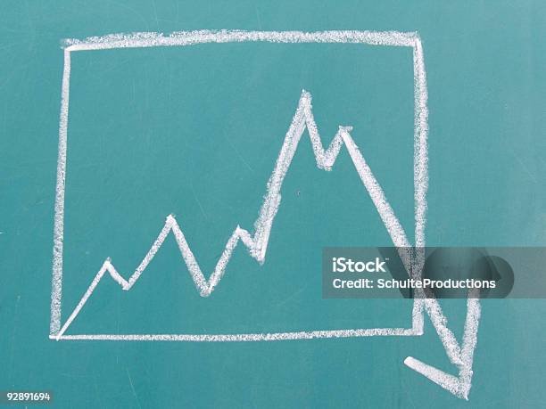 Business Chalk Stock Illustration - Download Image Now - Moving Down, Arrow Symbol, Stock Market and Exchange