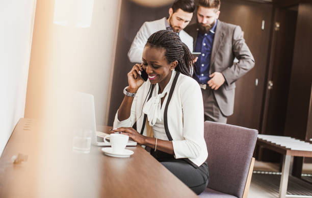 istock Business People Working at a Hotel Room 928917478