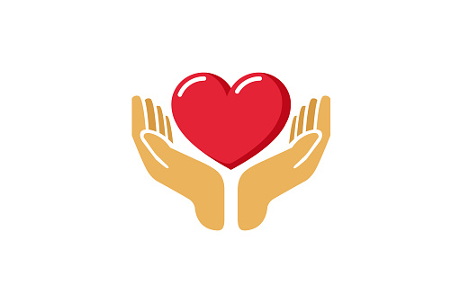 Love Giving Heart Love Hands Holding icon,