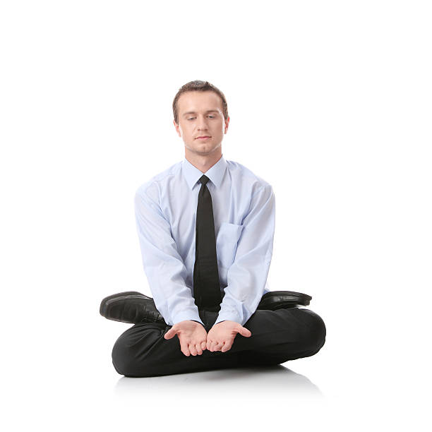 istock Businessman in lotus position 92892450