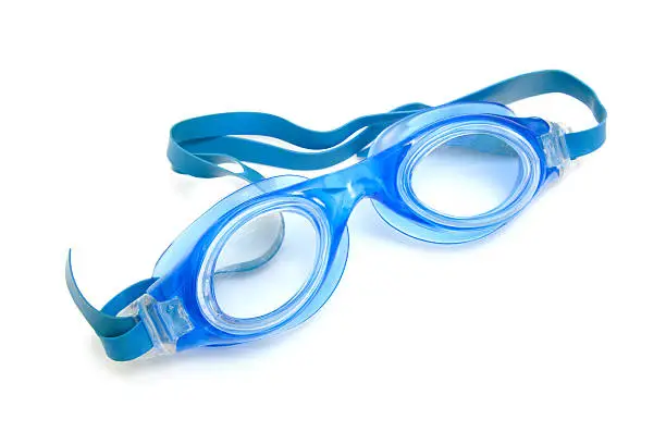 Photo of blue dive goggles