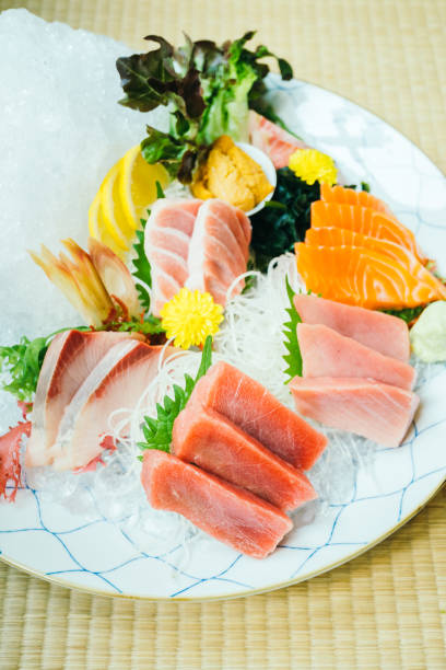 istock Close-Up Of Sashimi Served On Table 928954934