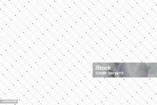 Geometric Pattern With Connected Lines And Dots Graphic Background Connectivity Modern Stylish Polygonal Backdrop Communication Compounds For Your Design Lines Plexus Vector Illustration Stock Illustration - Download Image Now