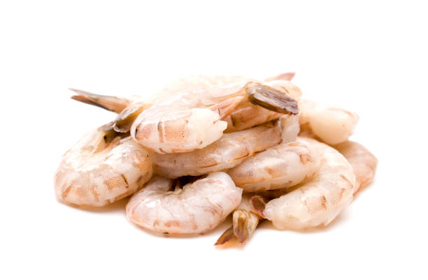 istock Raw Jumbo Shrimp on a White Background 928962360