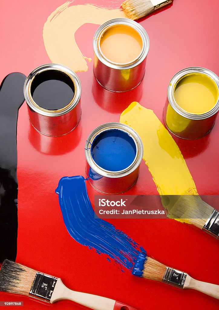 Paint brush und Dosen - Lizenzfrei Abstrakt Stock-Foto