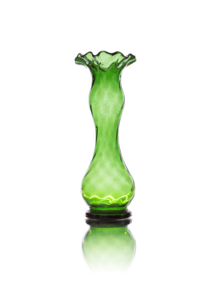 istock Antique glass vase isolated on white background 928984736