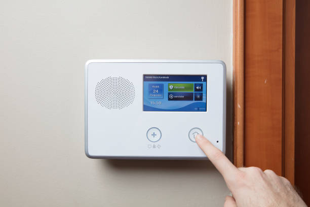 가정 이나 사무실 보안 - security system security burglar alarm home interior 뉴스 사진 이미지