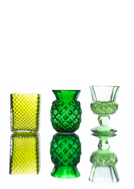 istock Antique colorful glass isolated on white background 928991510