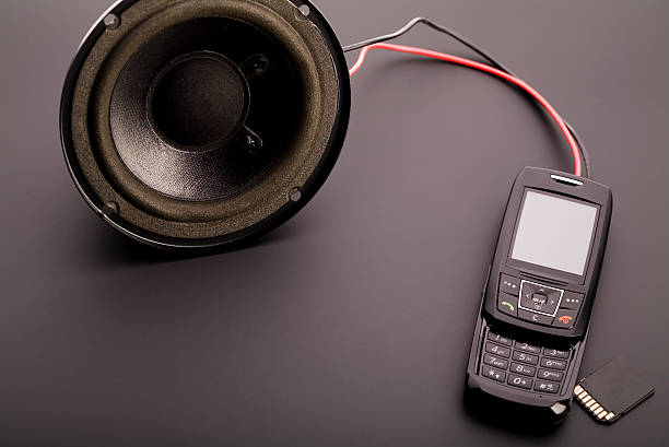 istock Music - speakers and mobile phone 92900910