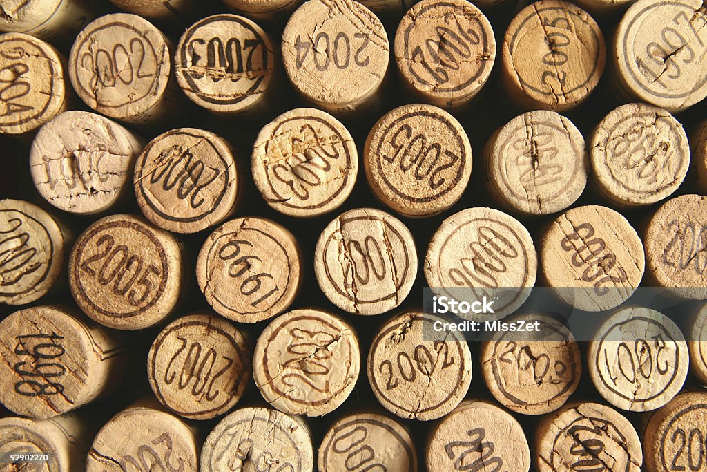 Wine corks with dates  Alcohol - Drink Stock Photo