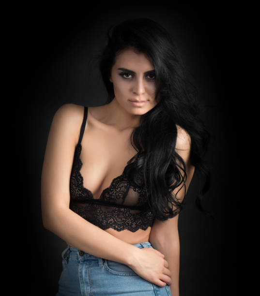 istock Fashion model with seductive look 929033432