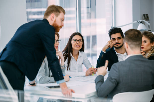 istock Collaboration and analysis by business people working in office 929033436