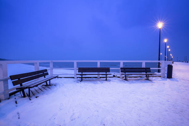istock Baltic Sea pier in Gdansk at dusk 929036722