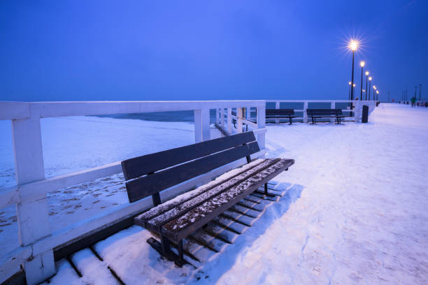 istock Baltic Sea pier in Gdansk at dusk 929036776