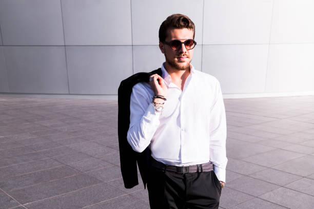 istock Male businessman or worker in black suit 929037154