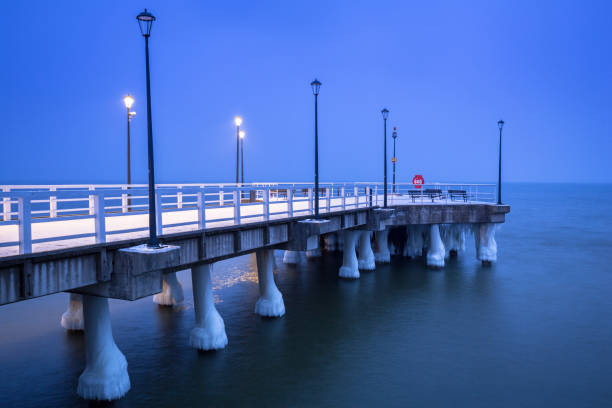 istock Baltic Sea pier in Gdansk at dusk 929037242