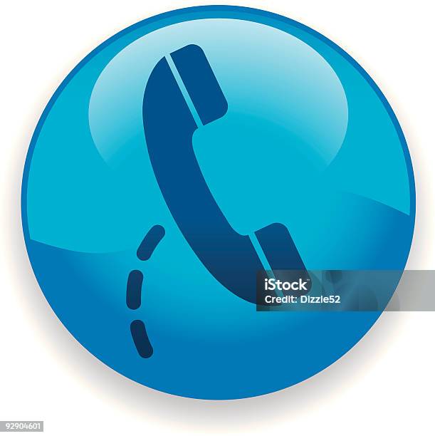 Telefonsymbol Stock Vektor Art und mehr Bilder von Blau - Blau, Design, Farbbild