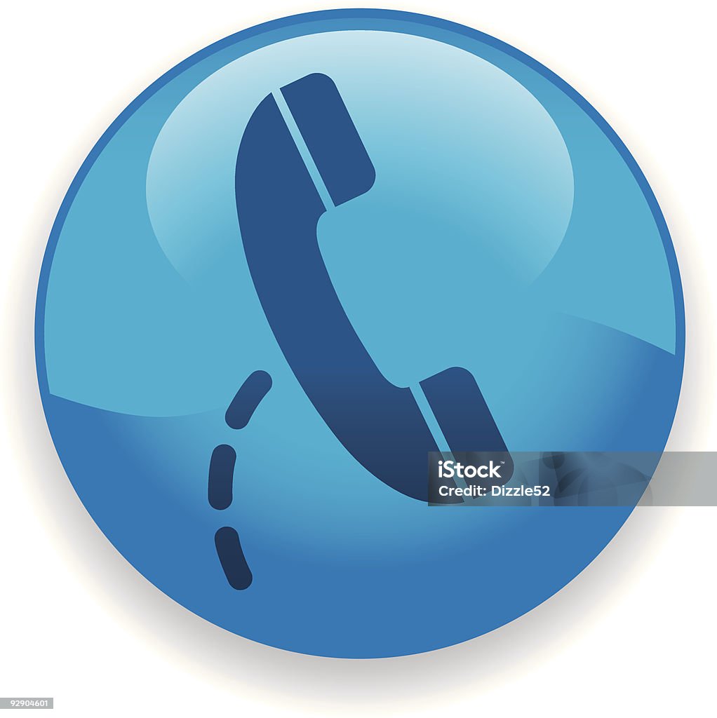 Icône de téléphone - clipart vectoriel de Bleu libre de droits