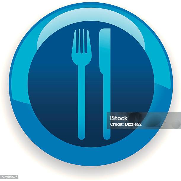 Ресторан Icon — стоковая векторная графика и другие изображения на тему Без людей - Без людей, Блестящий, Векторная графика