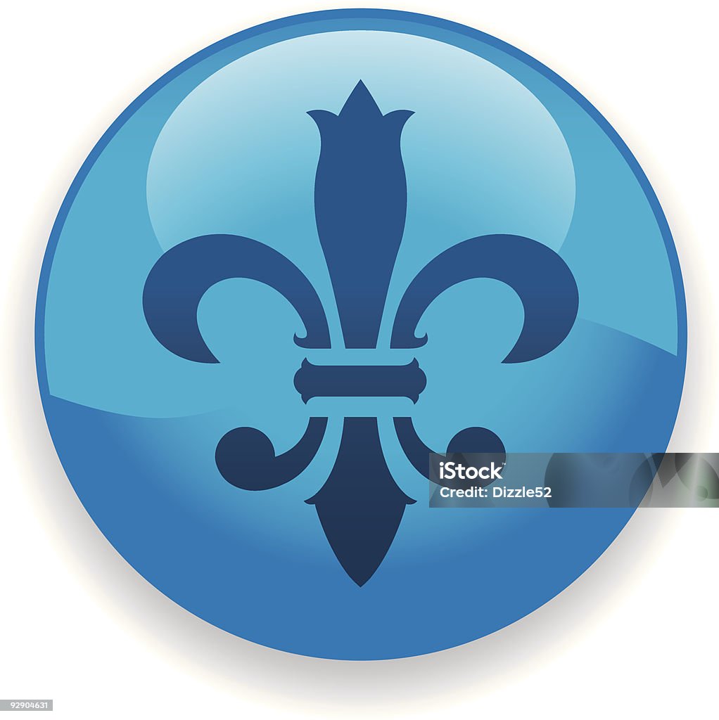 fleur de lis - Lizenzfrei Blau Vektorgrafik