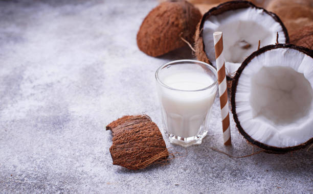 istock Non-dairy coconut milk. Healthy drink 929048236