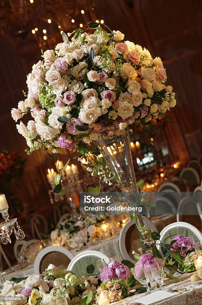 Hochzeit table2 - Lizenzfrei Blumenbouqet Stock-Foto