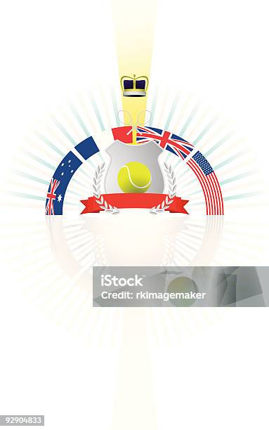 Tennis Grand Slam Emblem Stock Illustration - Download Image Now - Ace, Tennis, Accessibility