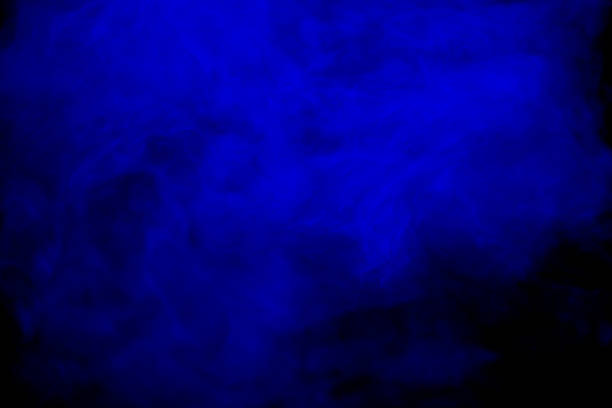 istock Abstract blue smoke on black  background. blue color clouds. 929048530