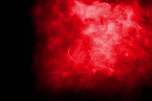istock Abstract red smoke on black  background. Red color clouds. 929049924