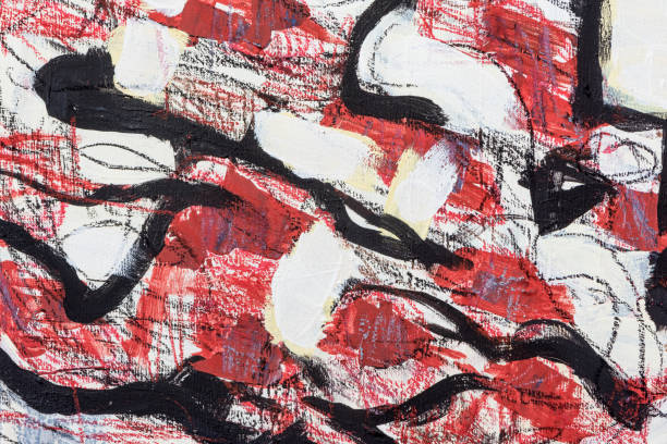 istock Abstract acrylic and crayon on canvas background 929051600